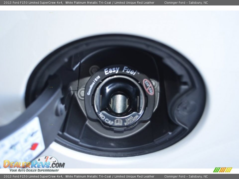 2013 Ford F150 Limited SuperCrew 4x4 White Platinum Metallic Tri-Coat / Limited Unique Red Leather Photo #23