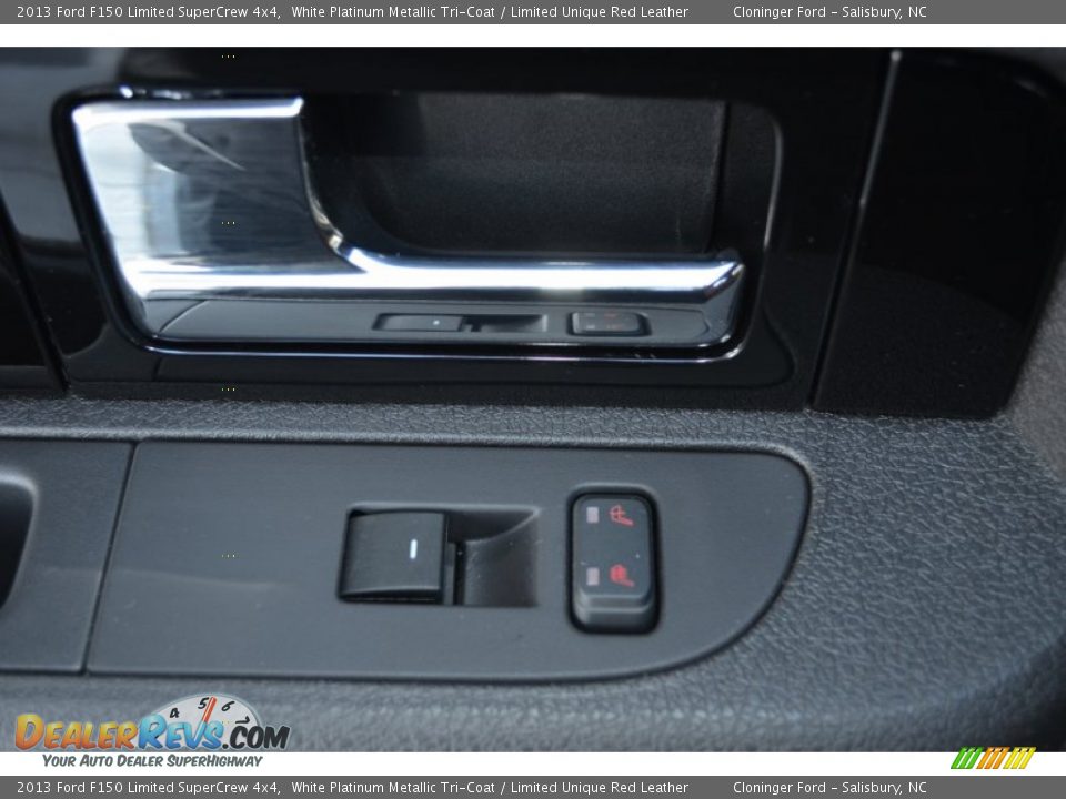2013 Ford F150 Limited SuperCrew 4x4 White Platinum Metallic Tri-Coat / Limited Unique Red Leather Photo #27