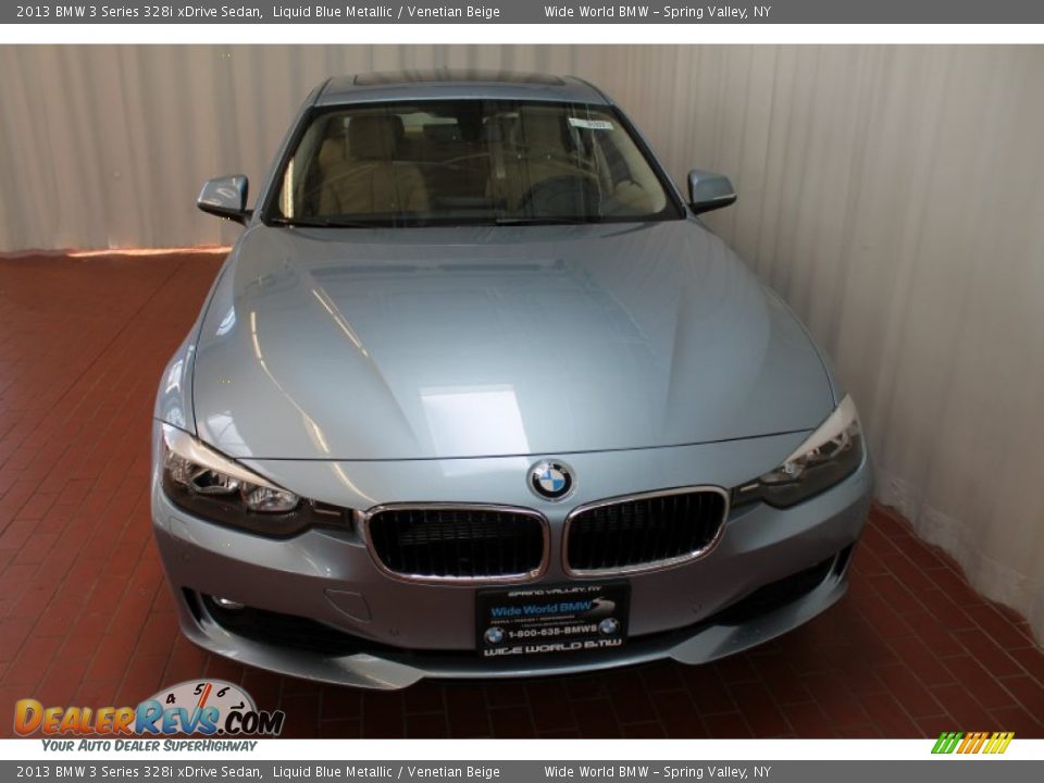 2013 BMW 3 Series 328i xDrive Sedan Liquid Blue Metallic / Venetian Beige Photo #2