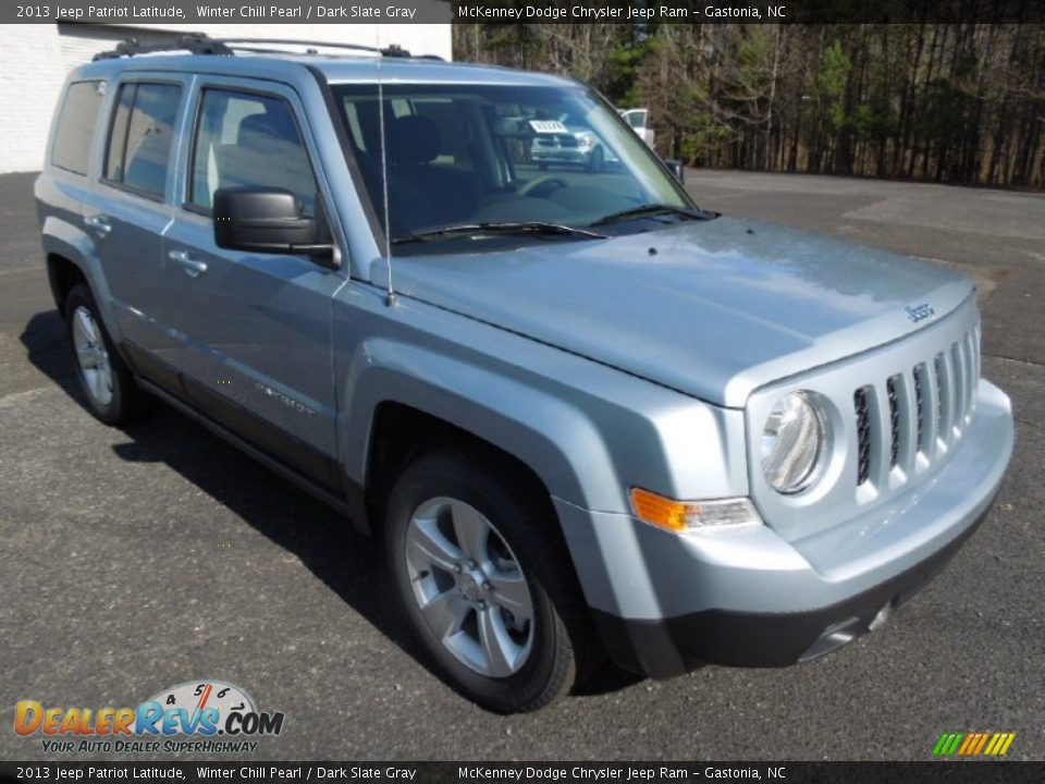 2013 Jeep Patriot Latitude Winter Chill Pearl / Dark Slate Gray Photo #1