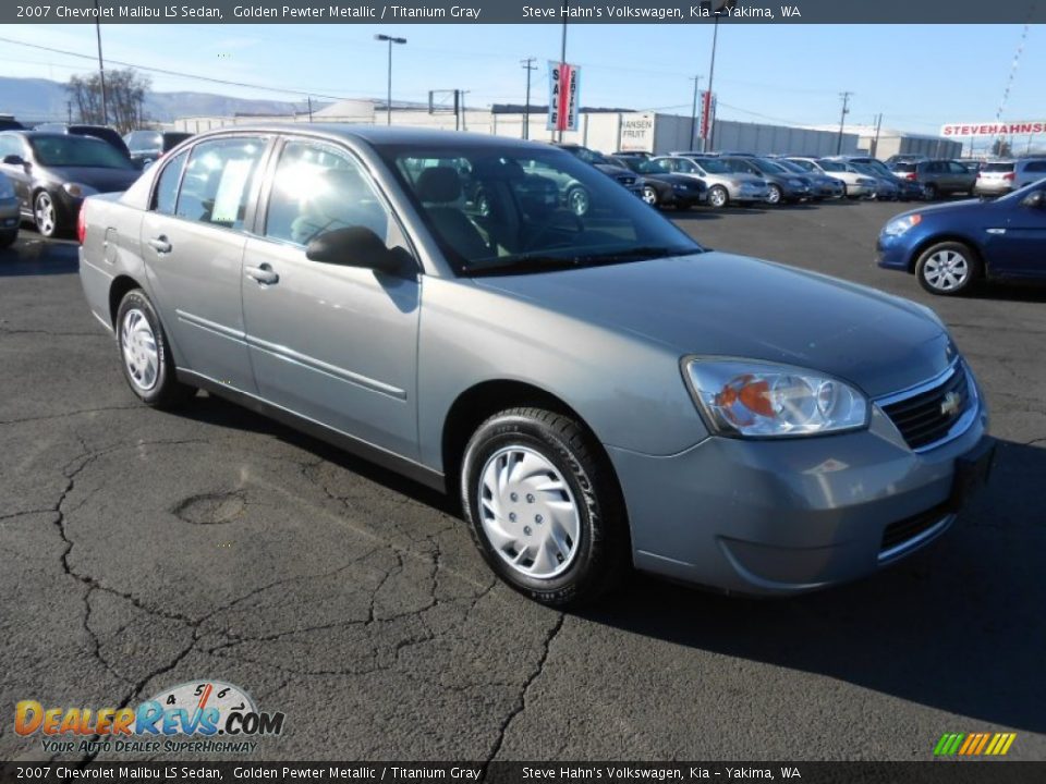 2007 Chevrolet Malibu LS Sedan Golden Pewter Metallic / Titanium Gray Photo #2