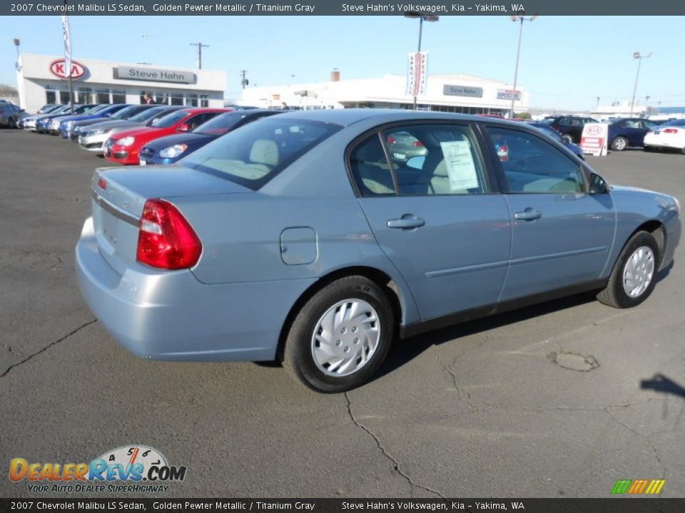 2007 Chevrolet Malibu LS Sedan Golden Pewter Metallic / Titanium Gray Photo #5