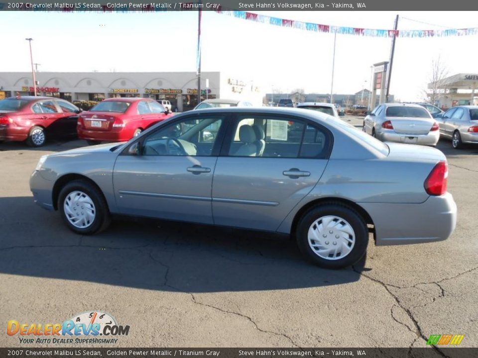 2007 Chevrolet Malibu LS Sedan Golden Pewter Metallic / Titanium Gray Photo #12