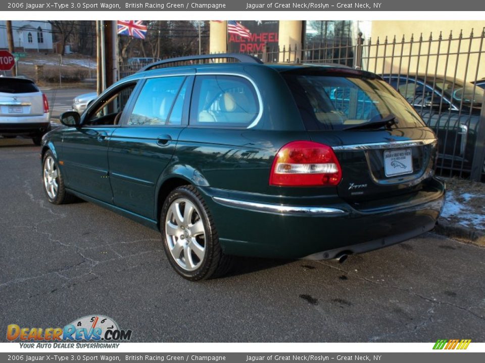 2006 Jaguar X-Type 3.0 Sport Wagon British Racing Green / Champagne Photo #4