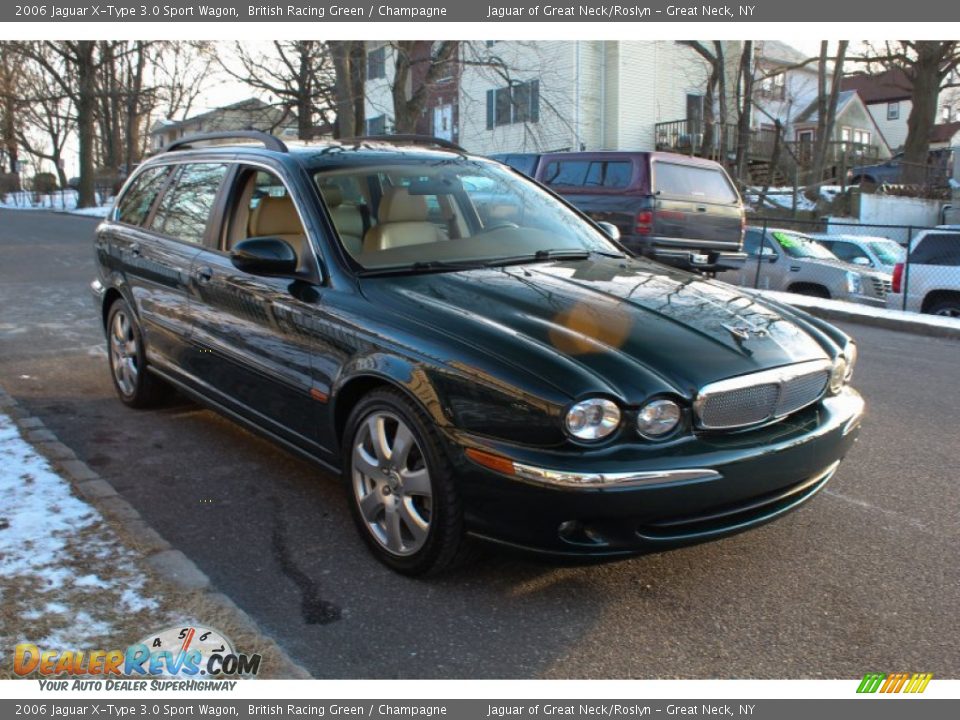 2006 Jaguar X-Type 3.0 Sport Wagon British Racing Green / Champagne Photo #7