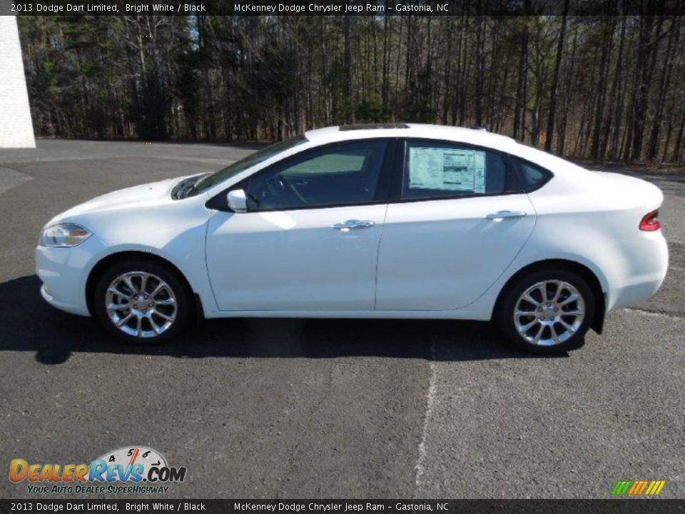 2013 Dodge Dart Limited Bright White / Black Photo #3