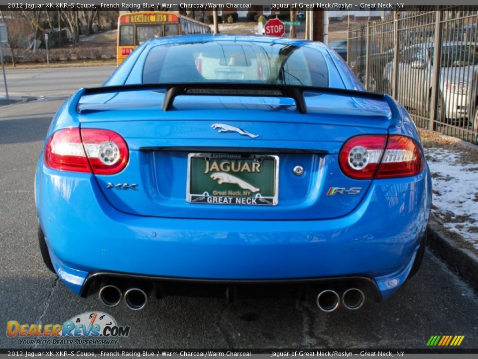 2012 Jaguar XK XKR-S Coupe French Racing Blue / Warm Charcoal/Warm Charcoal Photo #5