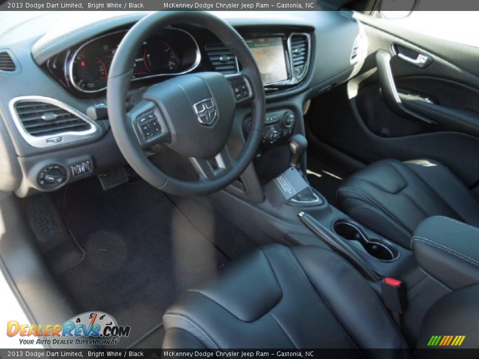 2013 Dodge Dart Limited Bright White / Black Photo #27