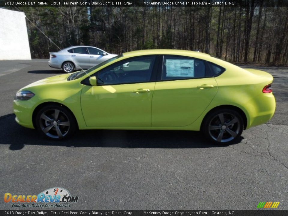 2013 Dodge Dart Rallye Citrus Peel Pearl Coat / Black/Light Diesel Gray Photo #3