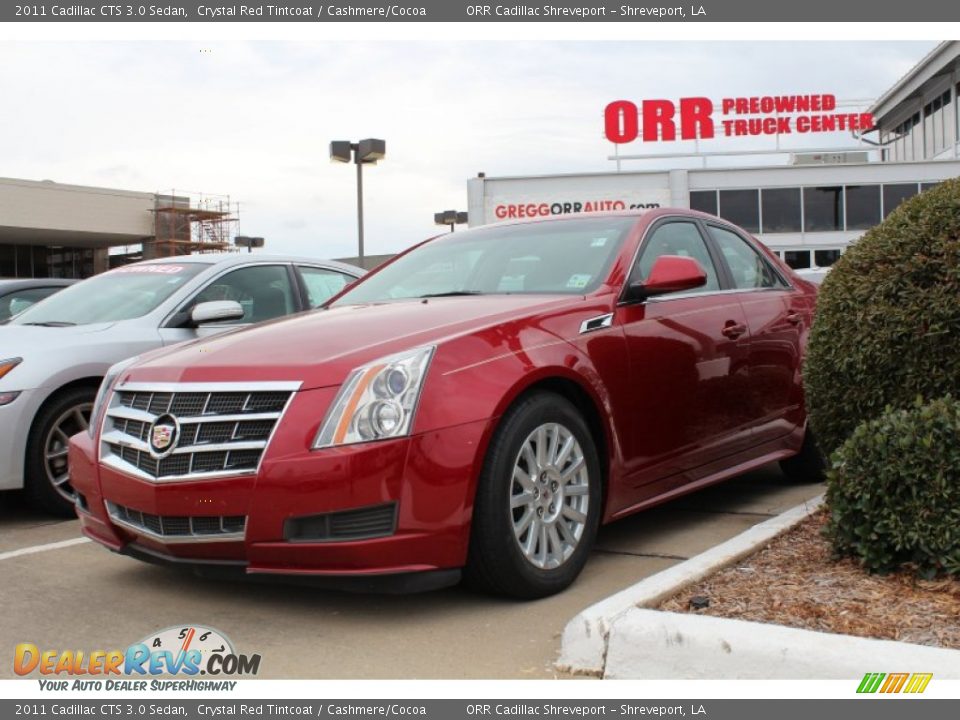 2011 Cadillac CTS 3.0 Sedan Crystal Red Tintcoat / Cashmere/Cocoa Photo #1