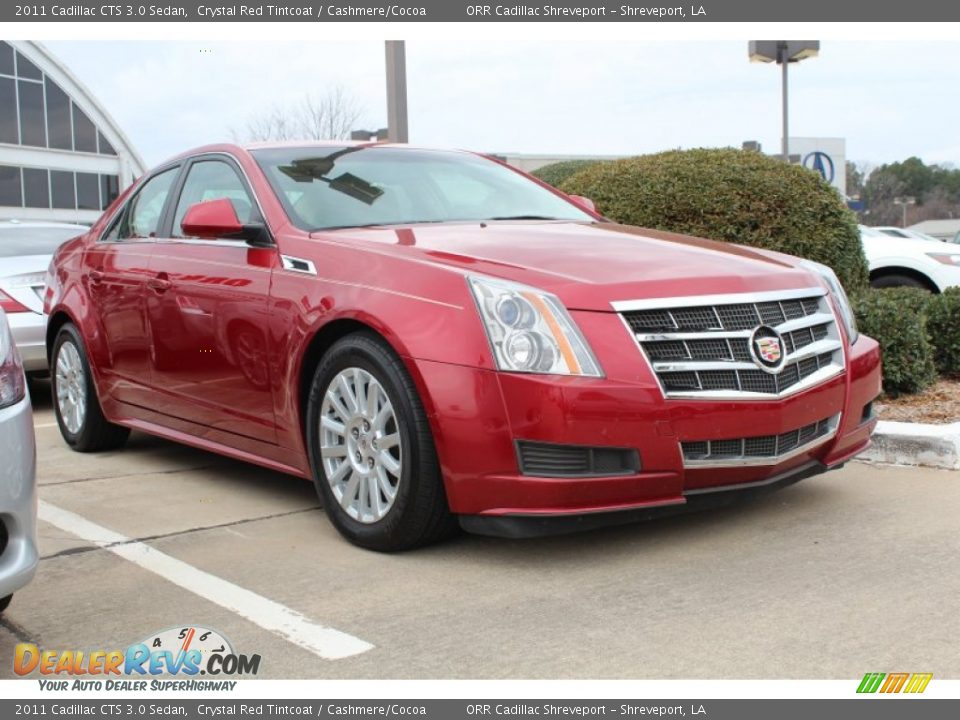 2011 Cadillac CTS 3.0 Sedan Crystal Red Tintcoat / Cashmere/Cocoa Photo #2