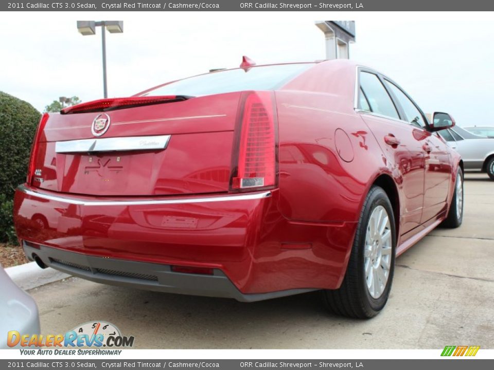 2011 Cadillac CTS 3.0 Sedan Crystal Red Tintcoat / Cashmere/Cocoa Photo #4