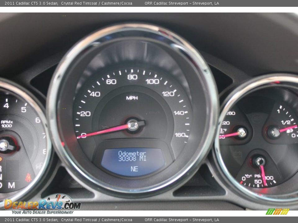 2011 Cadillac CTS 3.0 Sedan Crystal Red Tintcoat / Cashmere/Cocoa Photo #6