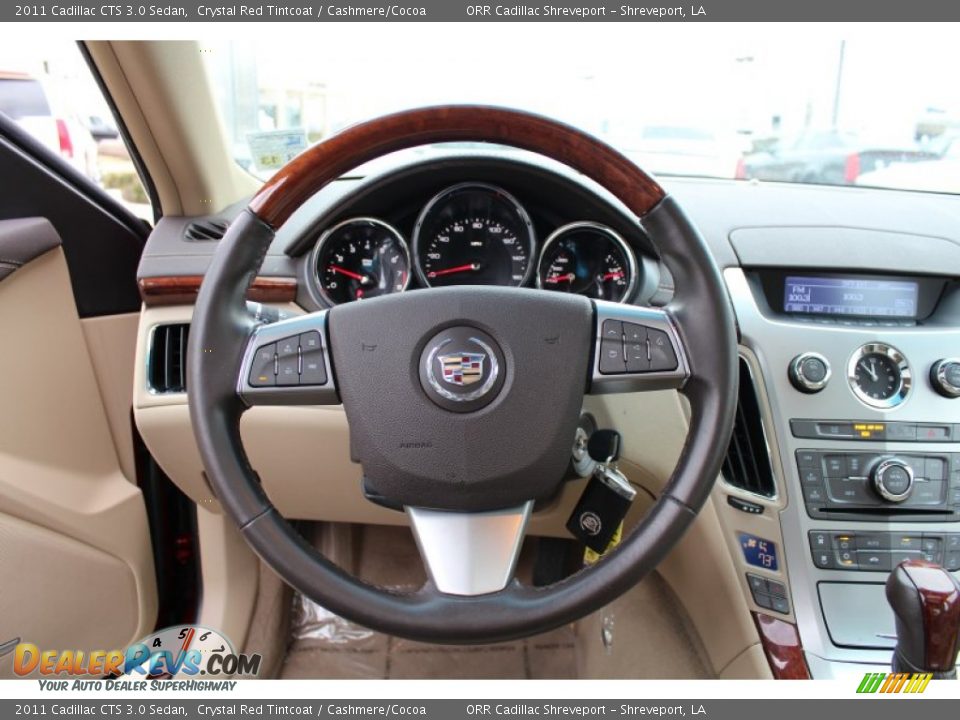 2011 Cadillac CTS 3.0 Sedan Crystal Red Tintcoat / Cashmere/Cocoa Photo #7