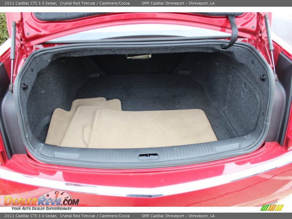 2011 Cadillac CTS 3.0 Sedan Crystal Red Tintcoat / Cashmere/Cocoa Photo #11