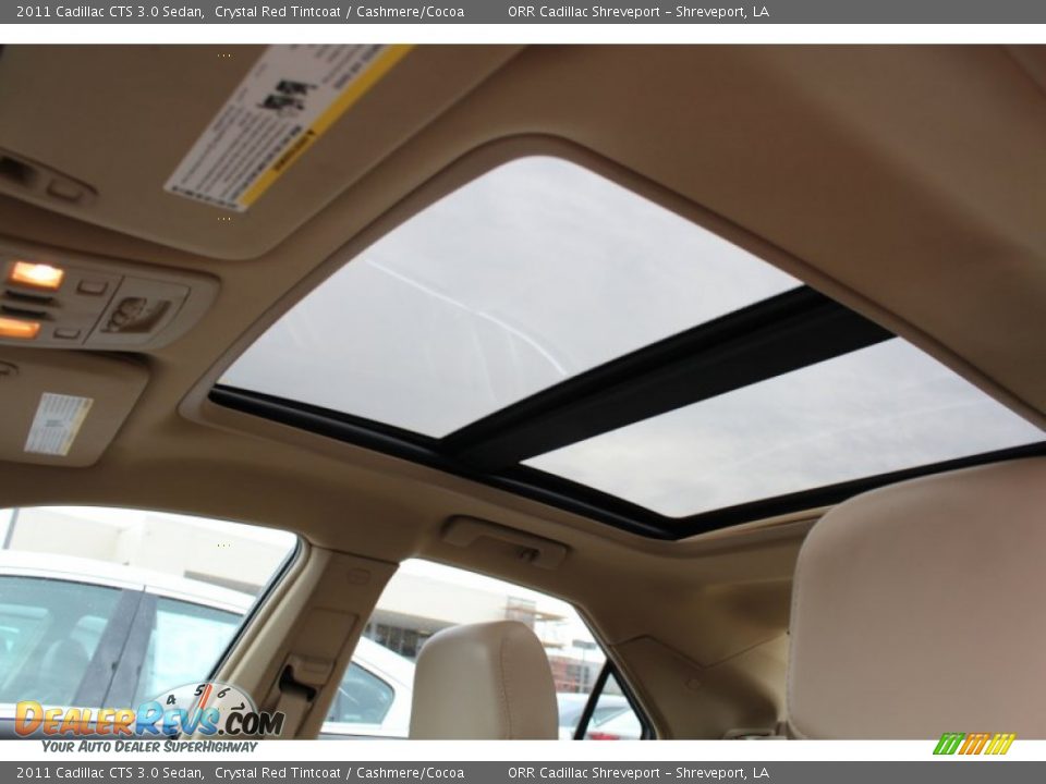 2011 Cadillac CTS 3.0 Sedan Crystal Red Tintcoat / Cashmere/Cocoa Photo #13