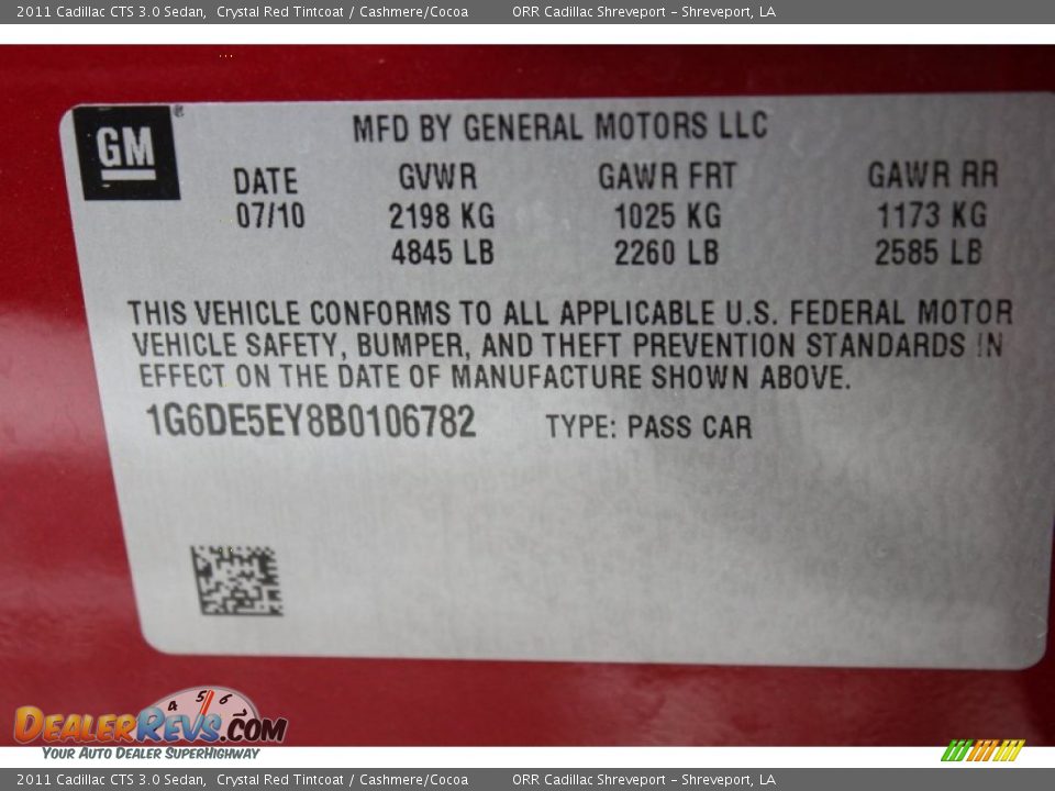 2011 Cadillac CTS 3.0 Sedan Crystal Red Tintcoat / Cashmere/Cocoa Photo #14