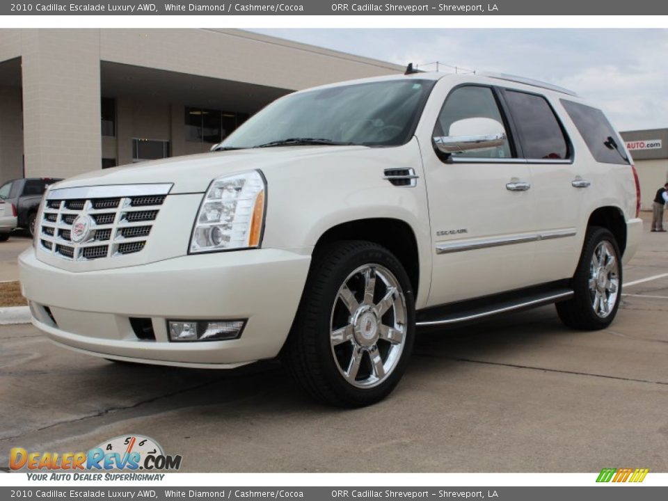 2010 Cadillac Escalade Luxury AWD White Diamond / Cashmere/Cocoa Photo #1
