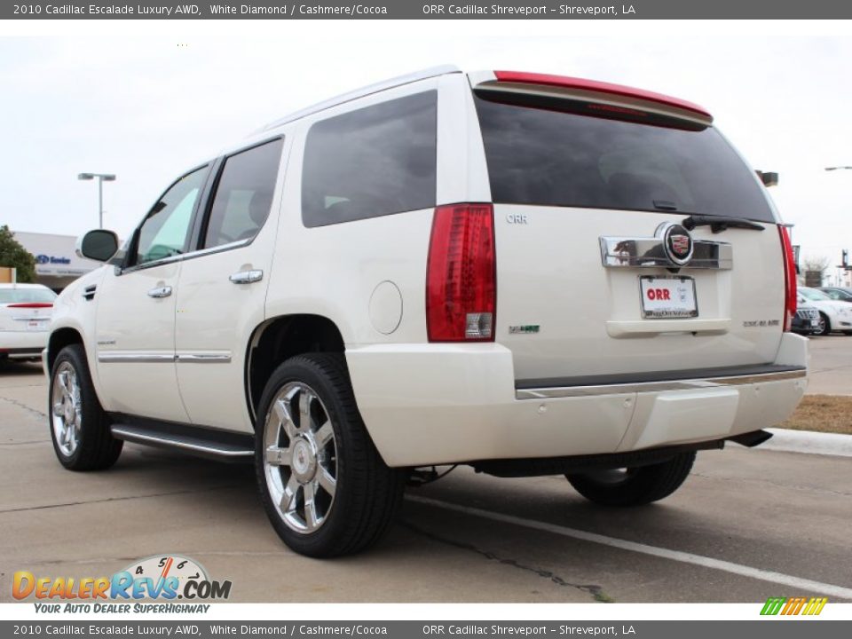 2010 Cadillac Escalade Luxury AWD White Diamond / Cashmere/Cocoa Photo #3