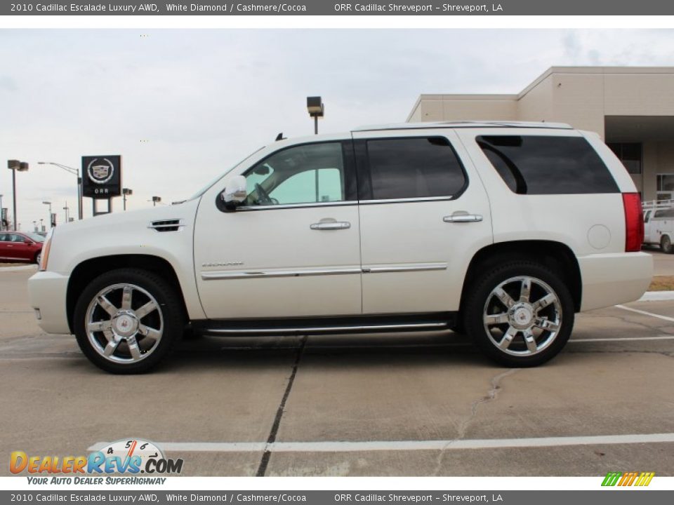 2010 Cadillac Escalade Luxury AWD White Diamond / Cashmere/Cocoa Photo #5