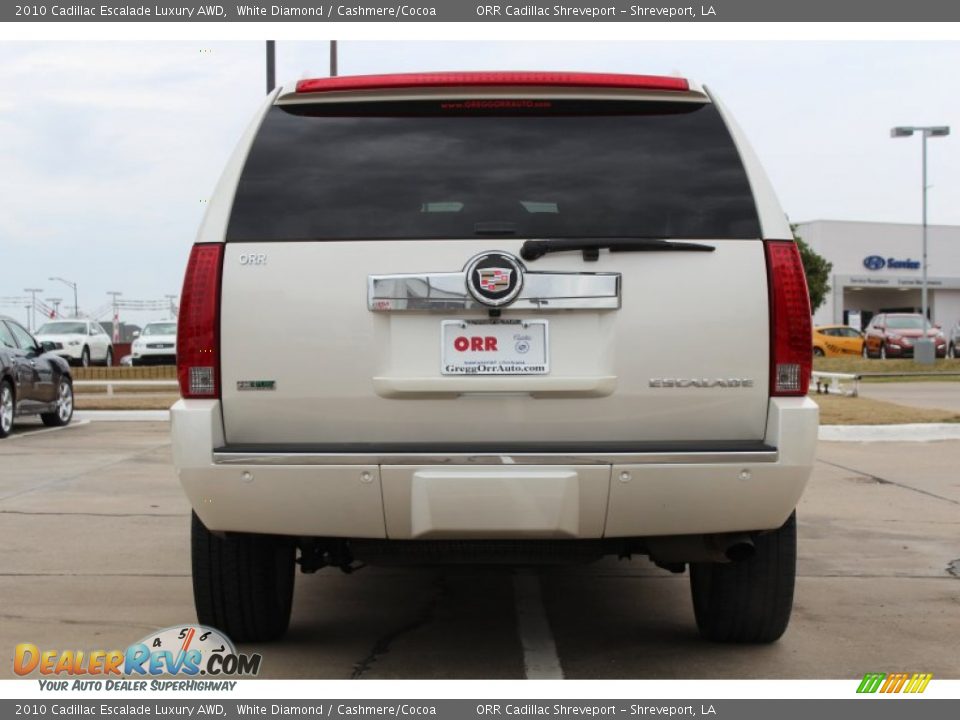 2010 Cadillac Escalade Luxury AWD White Diamond / Cashmere/Cocoa Photo #8