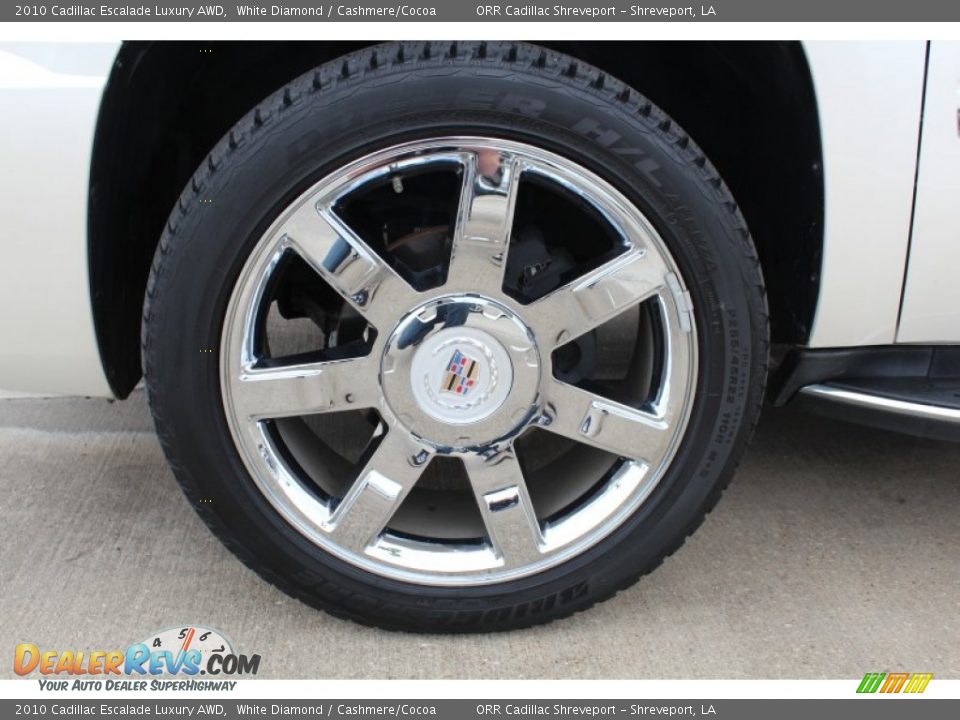 2010 Cadillac Escalade Luxury AWD White Diamond / Cashmere/Cocoa Photo #9