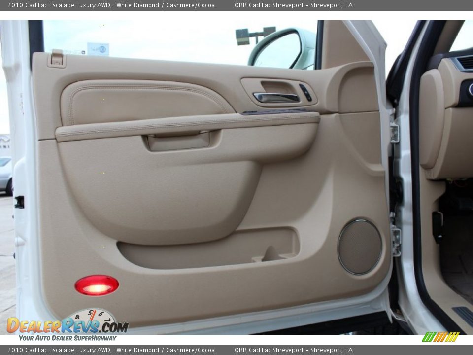 2010 Cadillac Escalade Luxury AWD White Diamond / Cashmere/Cocoa Photo #13