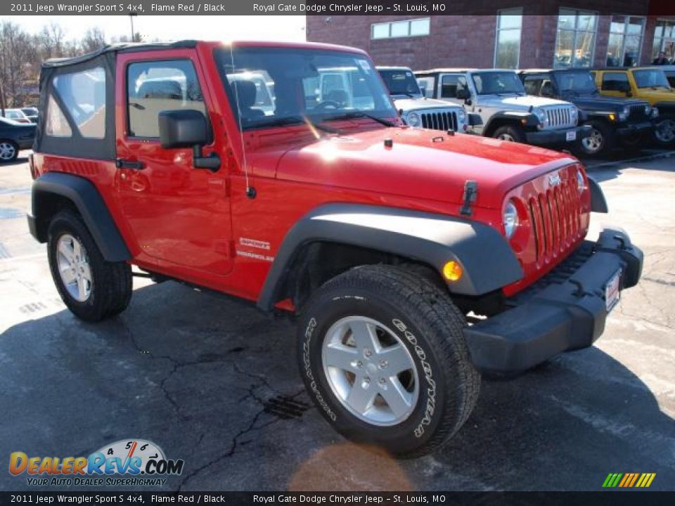 2011 Jeep Wrangler Sport S 4x4 Flame Red / Black Photo #2