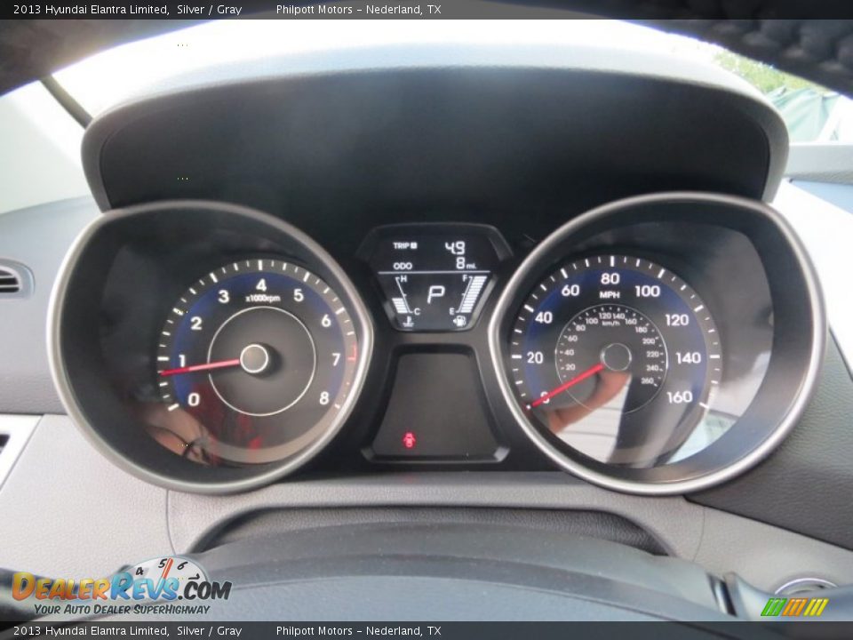 2013 Hyundai Elantra Limited Silver / Gray Photo #34