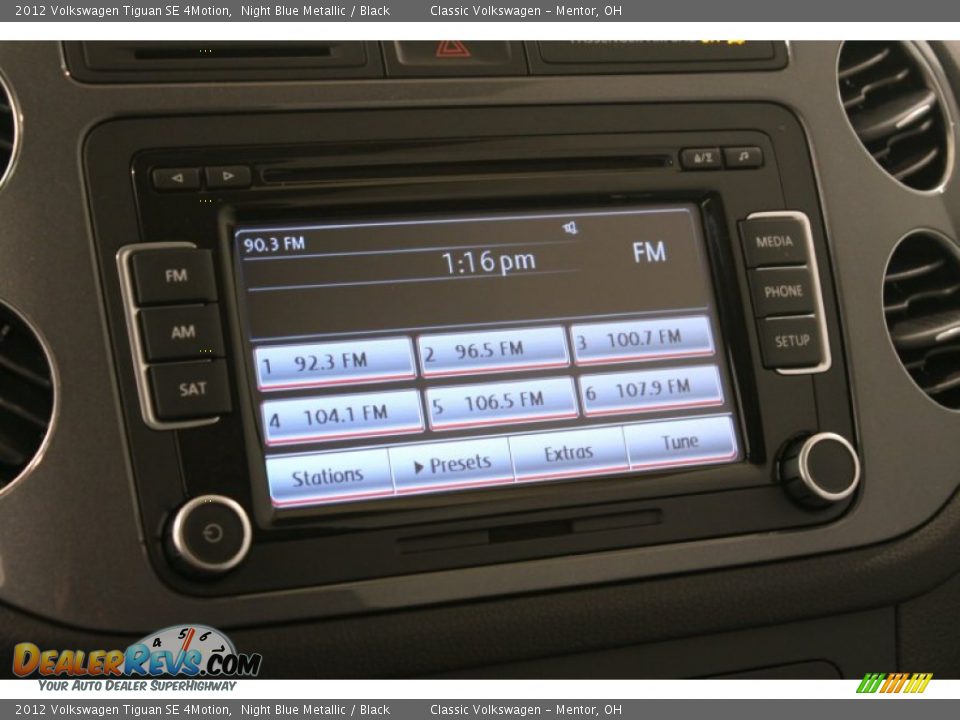 2012 Volkswagen Tiguan SE 4Motion Night Blue Metallic / Black Photo #11