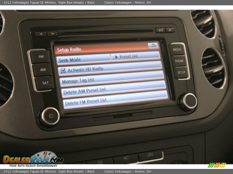 2012 Volkswagen Tiguan SE 4Motion Night Blue Metallic / Black Photo #16