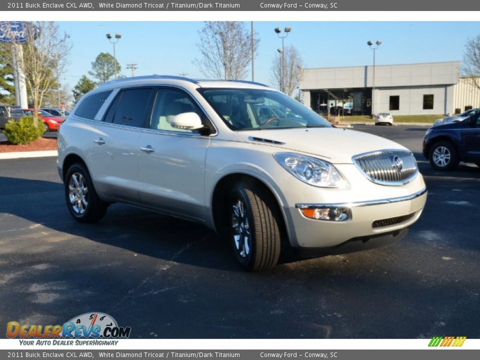 2011 Buick Enclave CXL AWD White Diamond Tricoat / Titanium/Dark Titanium Photo #3