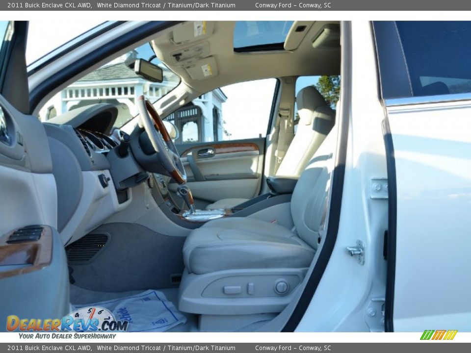 2011 Buick Enclave CXL AWD White Diamond Tricoat / Titanium/Dark Titanium Photo #19