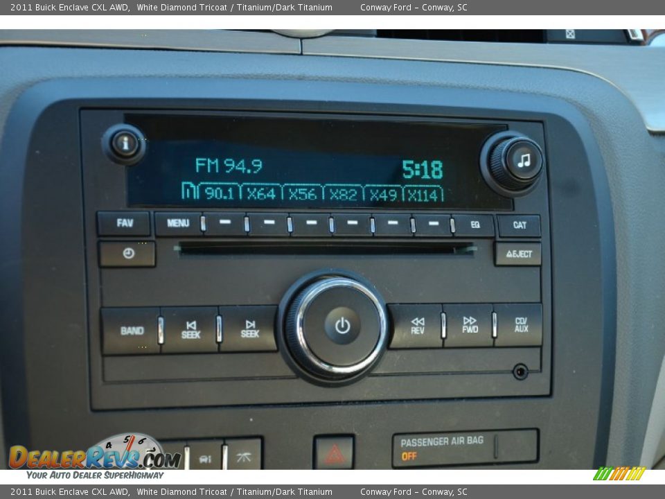 2011 Buick Enclave CXL AWD White Diamond Tricoat / Titanium/Dark Titanium Photo #26