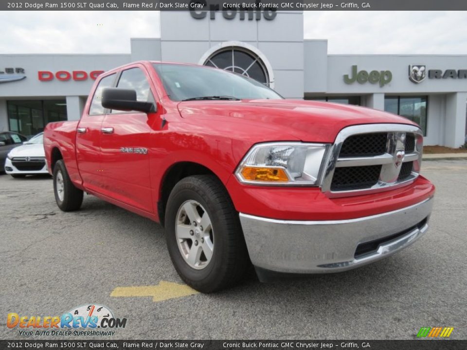 2012 Dodge Ram 1500 SLT Quad Cab Flame Red / Dark Slate Gray Photo #1