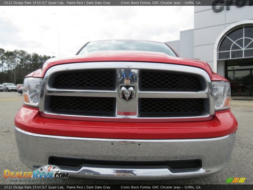 2012 Dodge Ram 1500 SLT Quad Cab Flame Red / Dark Slate Gray Photo #2