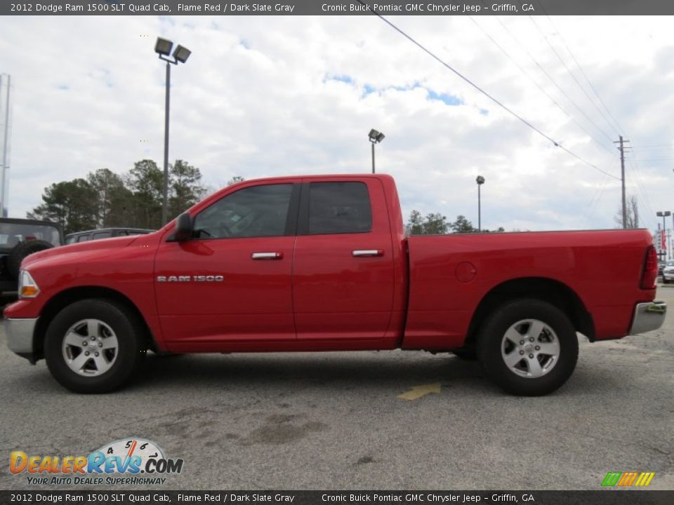 2012 Dodge Ram 1500 SLT Quad Cab Flame Red / Dark Slate Gray Photo #4