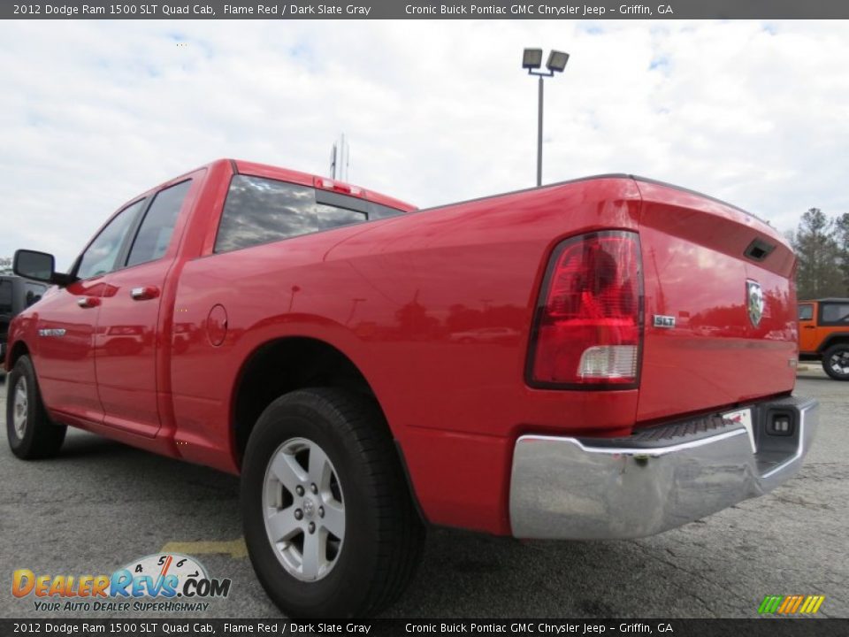 2012 Dodge Ram 1500 SLT Quad Cab Flame Red / Dark Slate Gray Photo #5