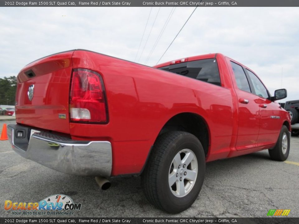 2012 Dodge Ram 1500 SLT Quad Cab Flame Red / Dark Slate Gray Photo #7