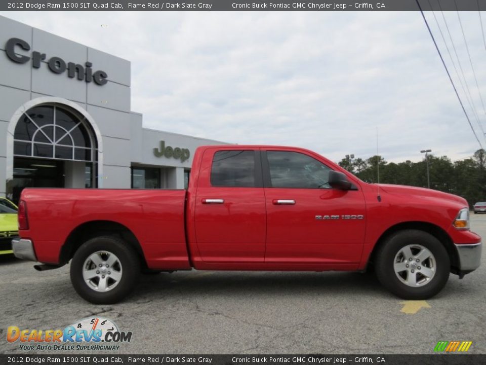 2012 Dodge Ram 1500 SLT Quad Cab Flame Red / Dark Slate Gray Photo #8
