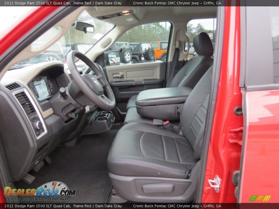 2012 Dodge Ram 1500 SLT Quad Cab Flame Red / Dark Slate Gray Photo #10