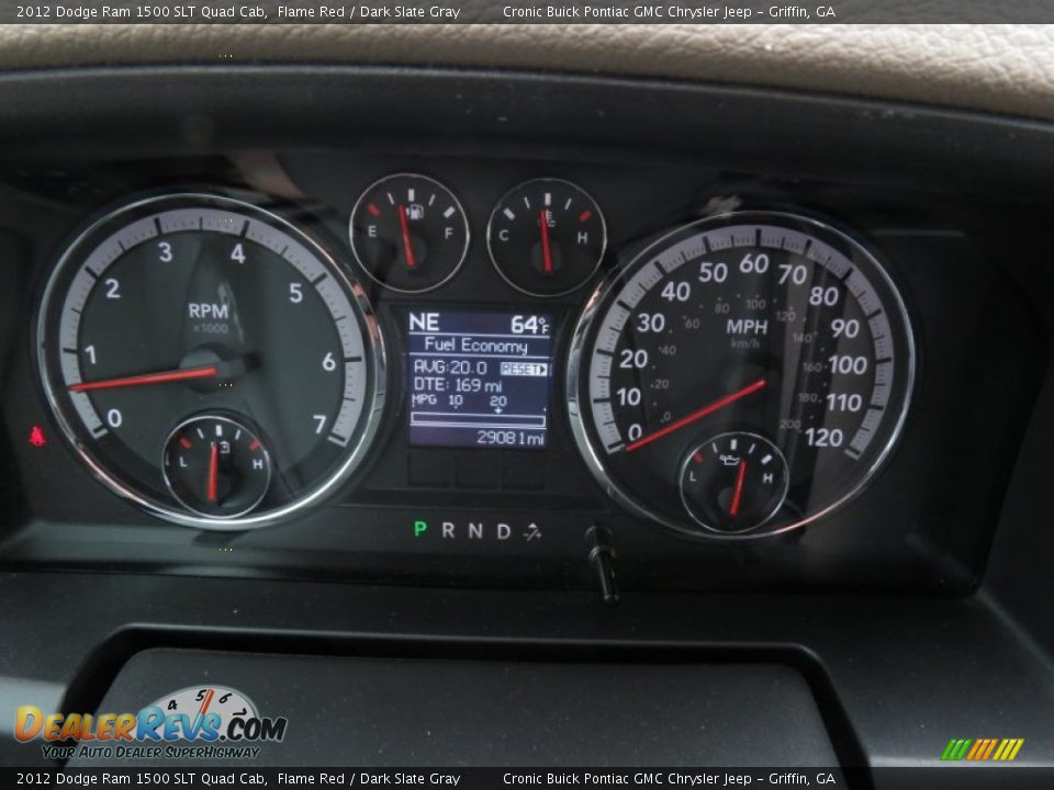 2012 Dodge Ram 1500 SLT Quad Cab Flame Red / Dark Slate Gray Photo #21