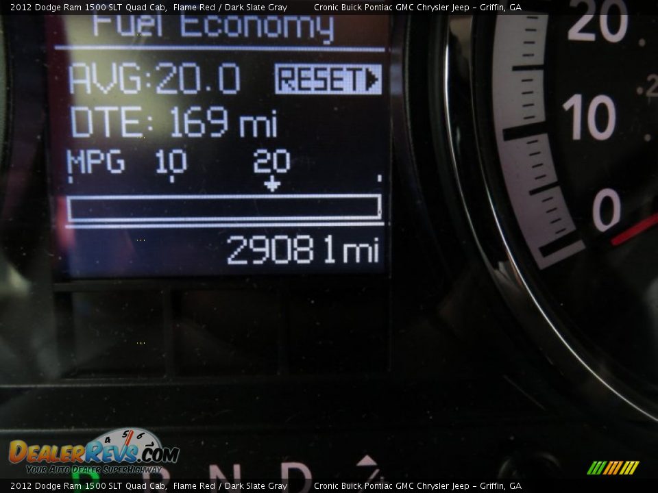 2012 Dodge Ram 1500 SLT Quad Cab Flame Red / Dark Slate Gray Photo #23