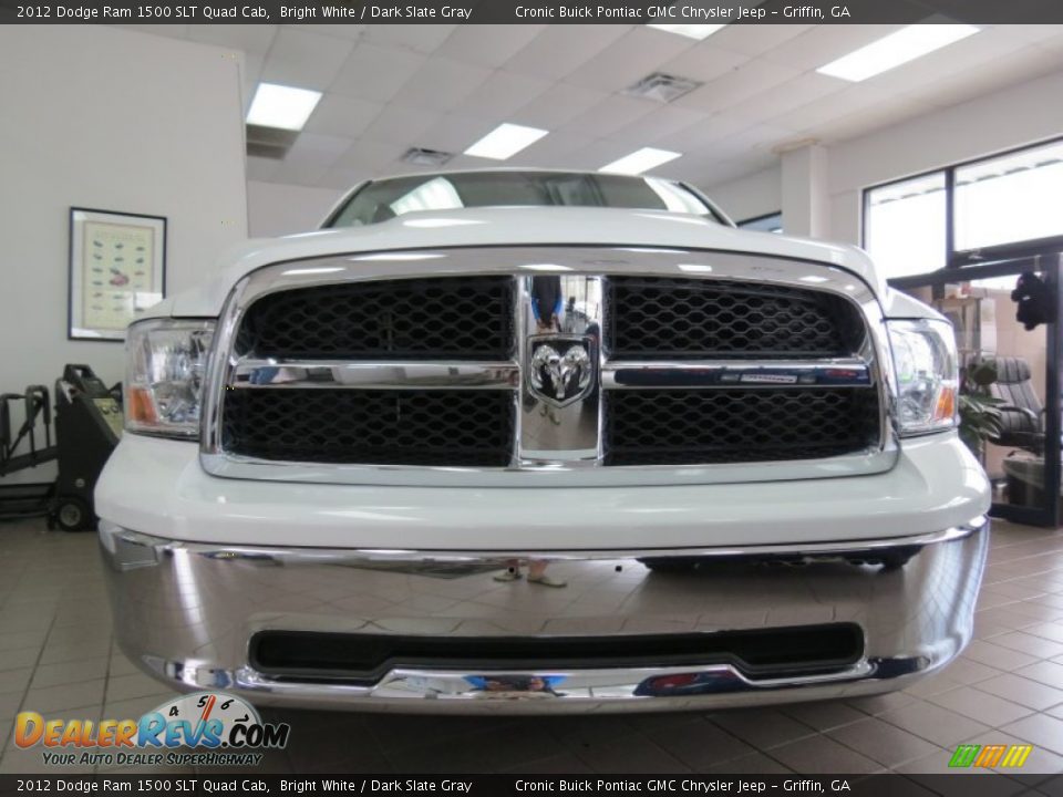 2012 Dodge Ram 1500 SLT Quad Cab Bright White / Dark Slate Gray Photo #2