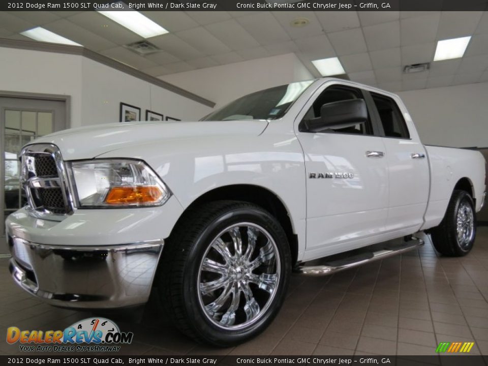 2012 Dodge Ram 1500 SLT Quad Cab Bright White / Dark Slate Gray Photo #3