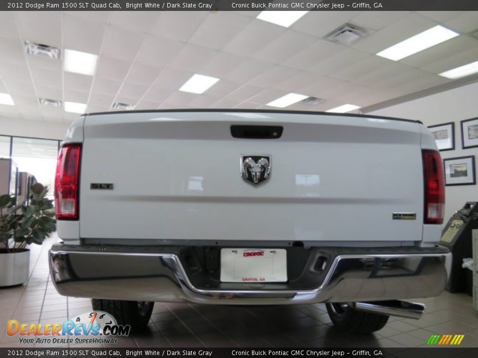 2012 Dodge Ram 1500 SLT Quad Cab Bright White / Dark Slate Gray Photo #5