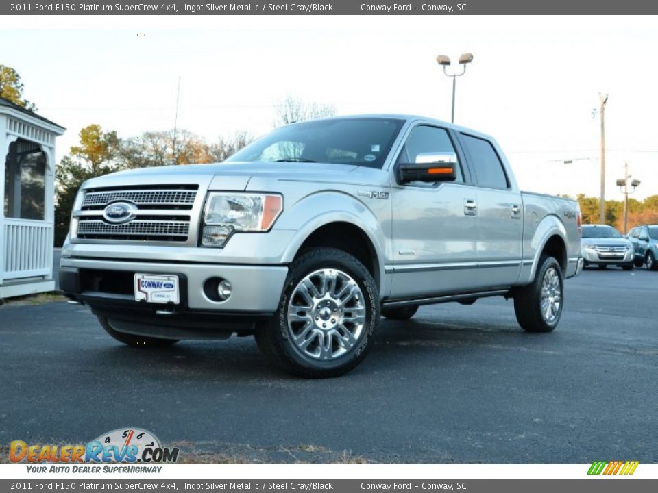2011 Ford F150 Platinum SuperCrew 4x4 Ingot Silver Metallic / Steel Gray/Black Photo #1