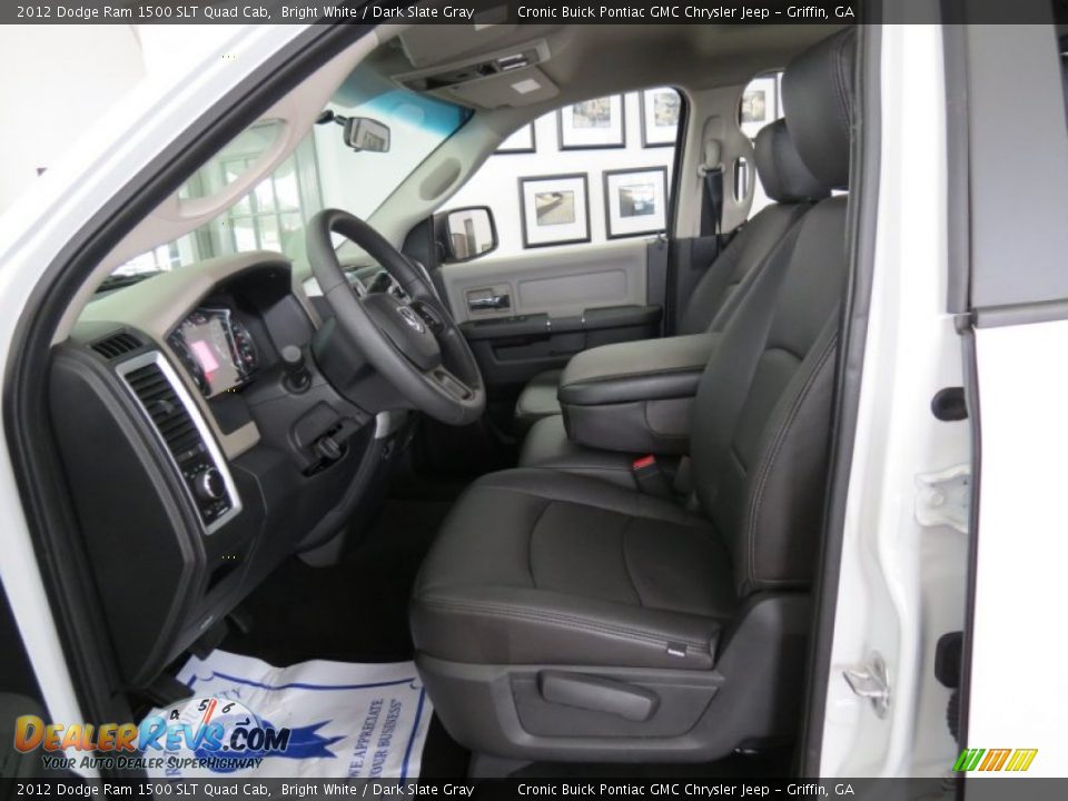 2012 Dodge Ram 1500 SLT Quad Cab Bright White / Dark Slate Gray Photo #7