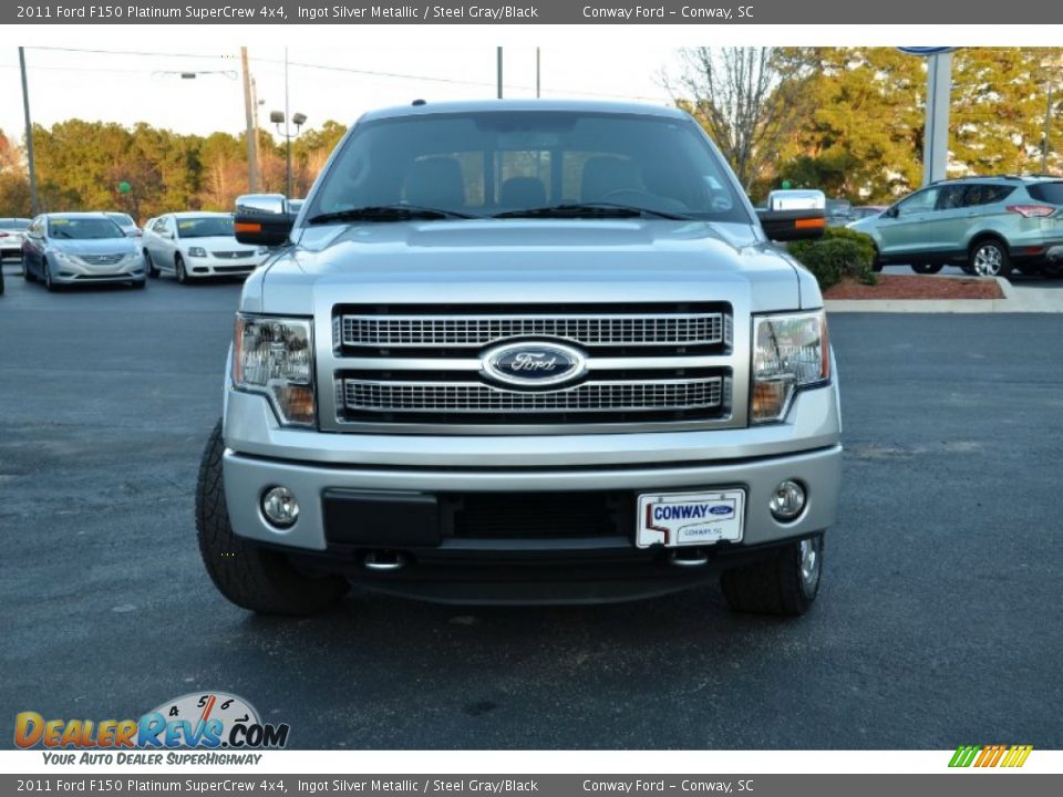 2011 Ford F150 Platinum SuperCrew 4x4 Ingot Silver Metallic / Steel Gray/Black Photo #2