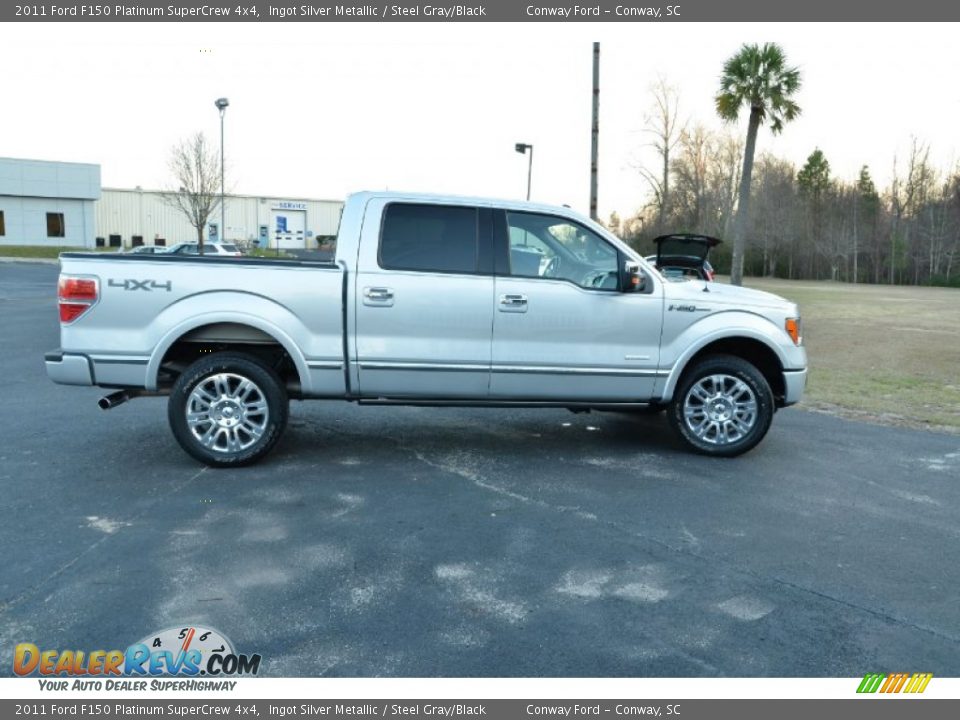 2011 Ford F150 Platinum SuperCrew 4x4 Ingot Silver Metallic / Steel Gray/Black Photo #4